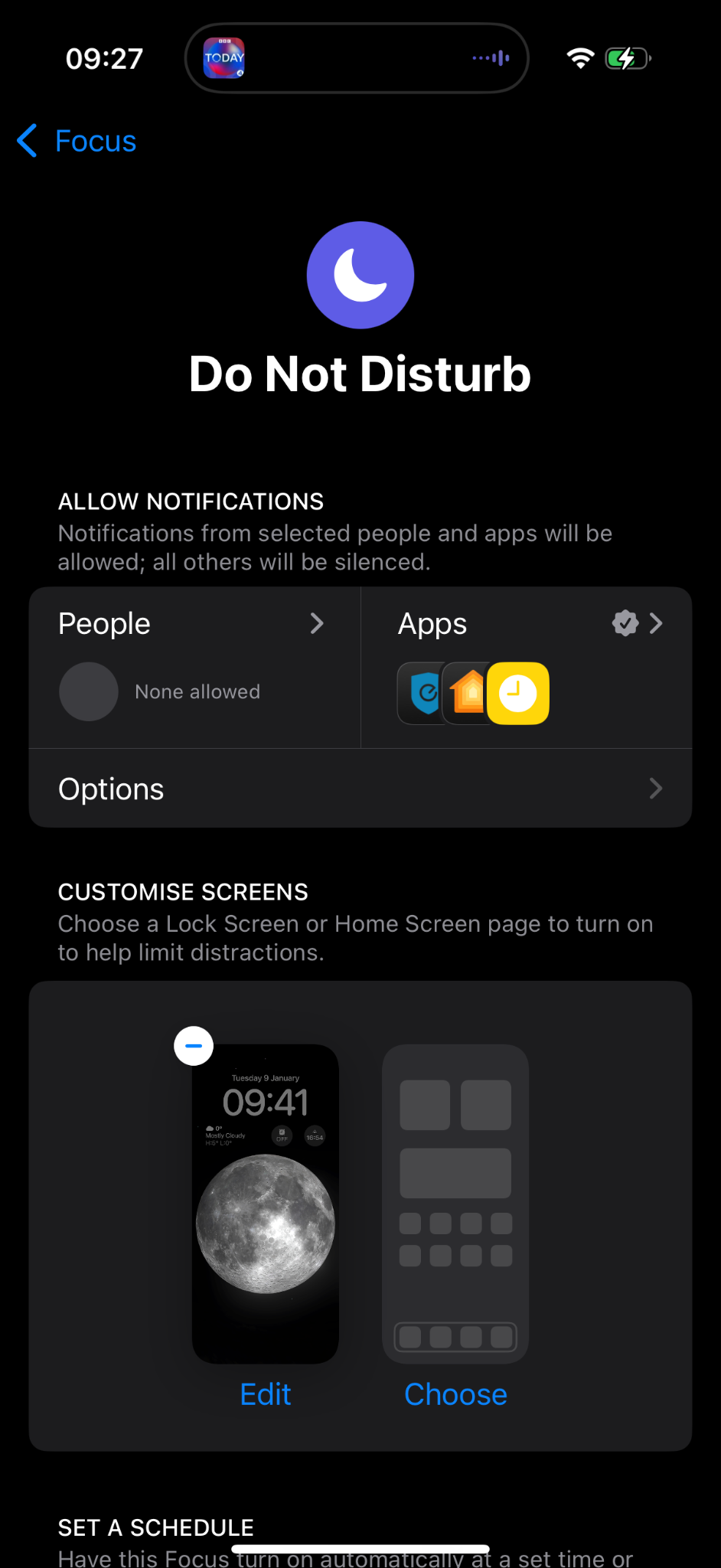 iPhone-Einstellungen für den Fokus Nicht stören