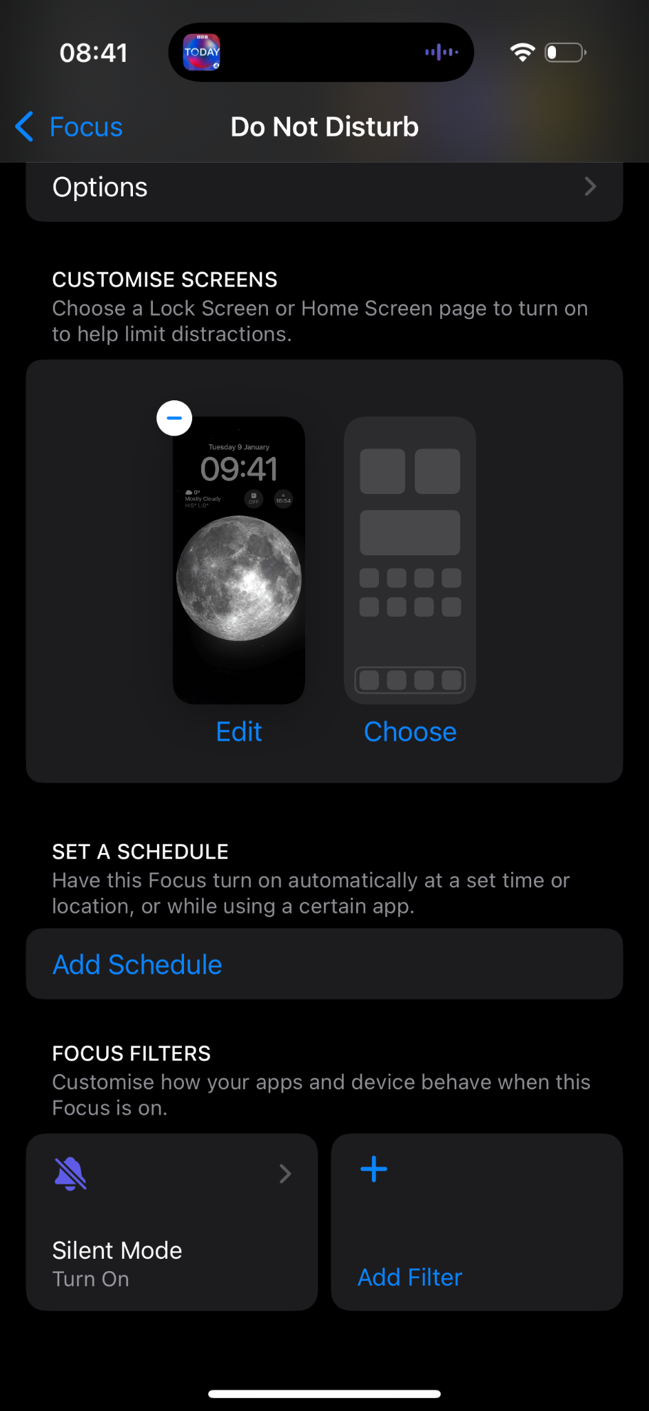 Do Not Disturb Focus filters and Silent Mode settings on iPhone